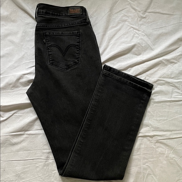 Levi’s 505 straight leg black jeans SZ 12L - Picture 2 of 9